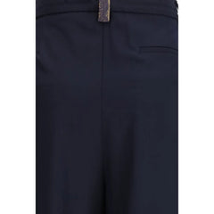 Fabiana Filippi Blue Polyester Casual Pants