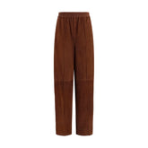 Fabiana Filippi Brown Leather Casual Pants