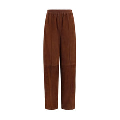 Fabiana Filippi Brown Leather Casual Pants