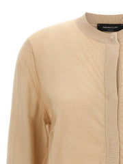 Fabiana Filippi Brown Virgin Wool Cardigan