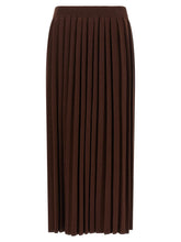Fabiana Filippi Brown Virgin Wool Midi Skirt