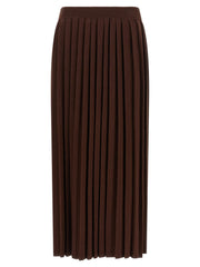 Fabiana Filippi Brown Virgin Wool Midi Skirt