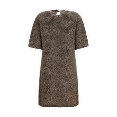 Fabiana Filippi Brown Wool Oves Aries Casual Dress