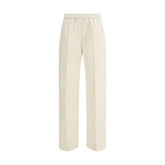 Fabiana Filippi Cream Cotton Casual Pants