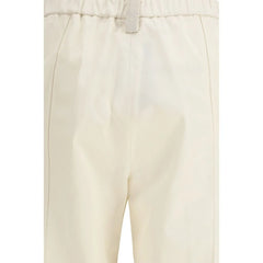 Fabiana Filippi Cream Cotton Casual Pants
