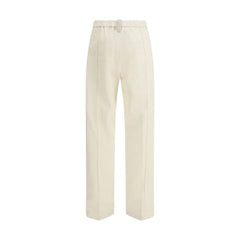 Fabiana Filippi Cream Cotton Casual Pants