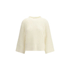 Fabiana Filippi Cream Fleece Wool Sweatshirt
