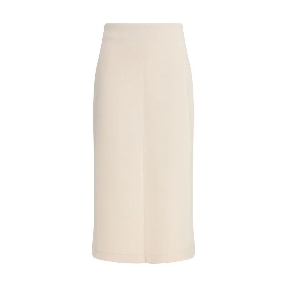 Fabiana Filippi Cream Modal Midi Skirt
