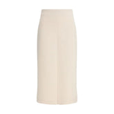 Fabiana Filippi Cream Modal Midi Skirt