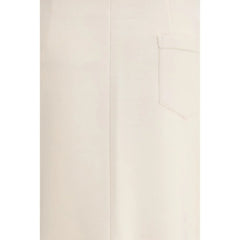 Fabiana Filippi Cream Modal Midi Skirt