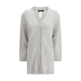 Fabiana Filippi Gray Fleece Wool Cardigan
