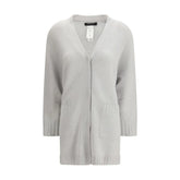 Fabiana Filippi Gray Fleece Wool Cardigan - IT40 | M