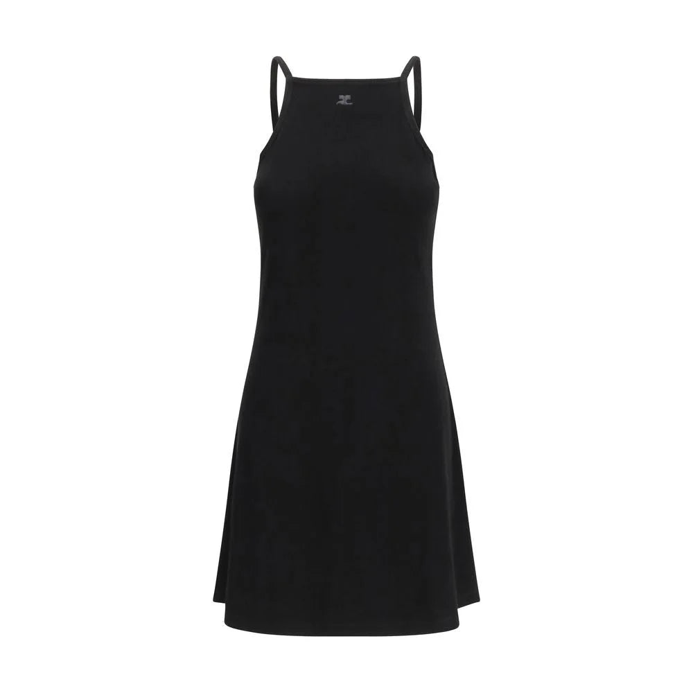 Courrèges Black Viscose Casual Dress