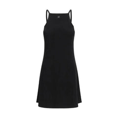 Courrèges Black Viscose Casual Dress