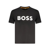 Hugo Boss Black Cotton Men T-Shirt - XL