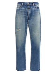 Fear Of God Blue Cotton Straight-Leg Jeans - W32