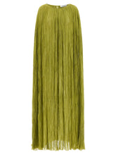 Εμπρόσθια άποψη του FEDERICA BONIFACI Bicolor Silk Long Dress, με ρευστή γραμμή μέχρι το πάτωμα σε υψηλής ποιότητας μεταξωτή ύφανση.