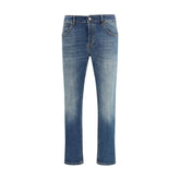 PT Torino Blue Cotton Tapered Jeans
