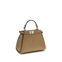 תיק כתף Fendi בצבע בז' מעור עגל Bos Taurus