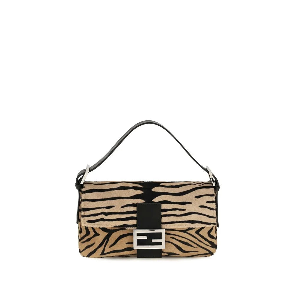 Fendi Beige Calf Leather Bos Taurus Shoulder Bag