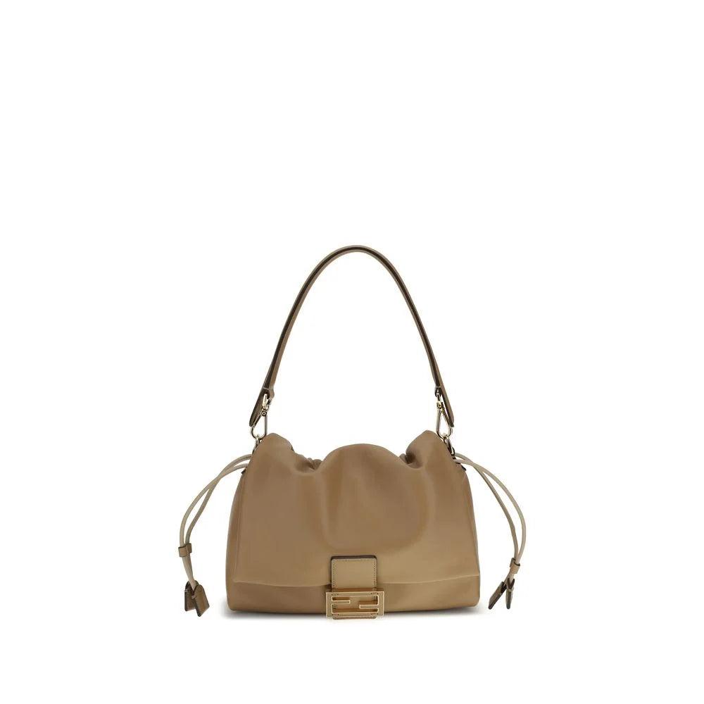 Fendi Beige Calf Leather Bos Taurus Shoulder Bag