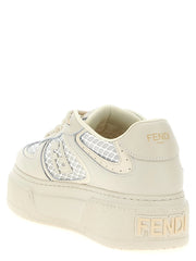Fendi Beige Calfskin Platform Sneakers - EU39/US9