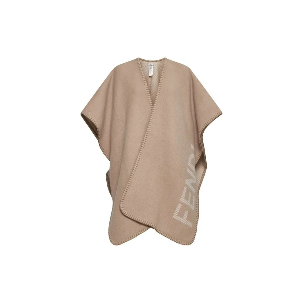 Fendi Beige Cashmere Poncho - One Size