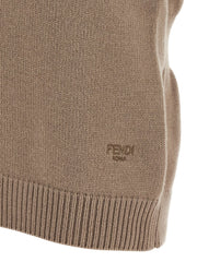 Fendi Beige Cashmere Sleeveless Jacket