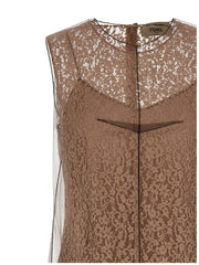 Fendi Beige Cotton Midi Dress - IT38