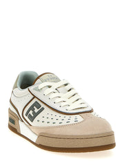 Fendi Beige Leather Sneakers - EU40/US10