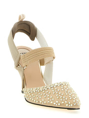Fendi Beige Polyamide High Heel Pumps - EU38/US8