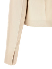 Fendi Beige Wool Full-Length Jacket