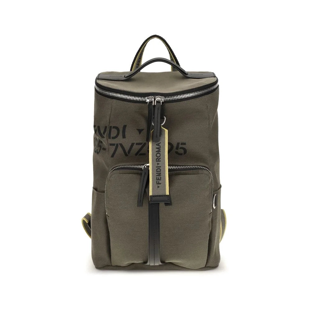 Fendi Bicolor Cotton Backpack