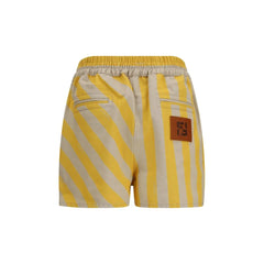 Fendi Bicolor Cotton Bermuda Shorts - IT38 | S