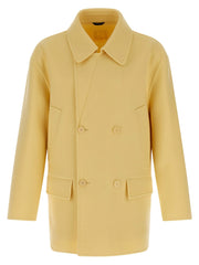 Fendi Bicolor Virgin Wool Coat - M