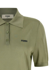 Fendi Bicolor Viscose Polo Shirt