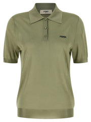 Fendi Bicolor Viscose Polo Shirt