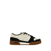 Fendi Black Calf Leather Bos Taurus Low Top Sneakers - Sneakers