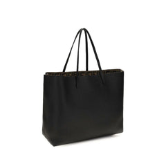 Fendi Black Calf Leather Bos Taurus Shoulder Bag