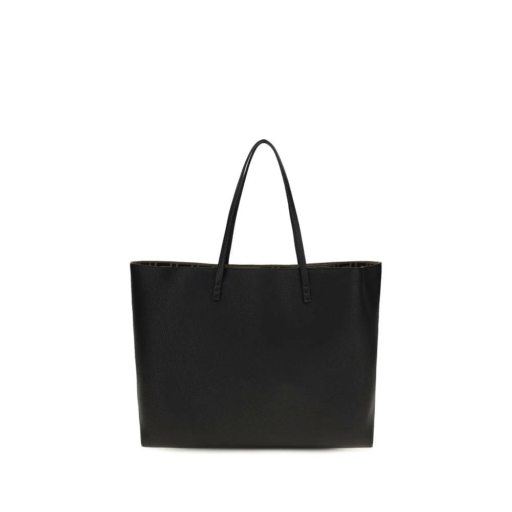 Fendi Black Calf Leather Bos Taurus Shoulder Bag