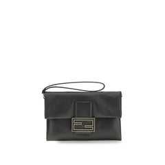 Fendi Black Calf Leather Bos Taurus Shoulder Bag