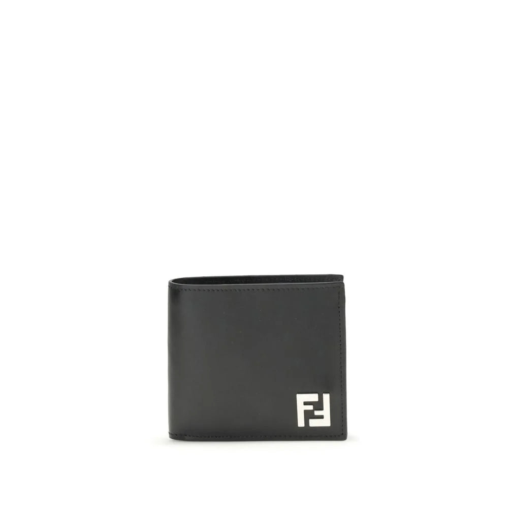 Fendi Black Calf Leather Bos Taurus Wallet