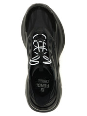 Fendi Black Calfskin Athletic Sneakers