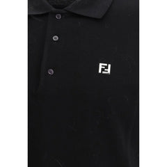 Fendi Black Cotton Polo Shirt - M