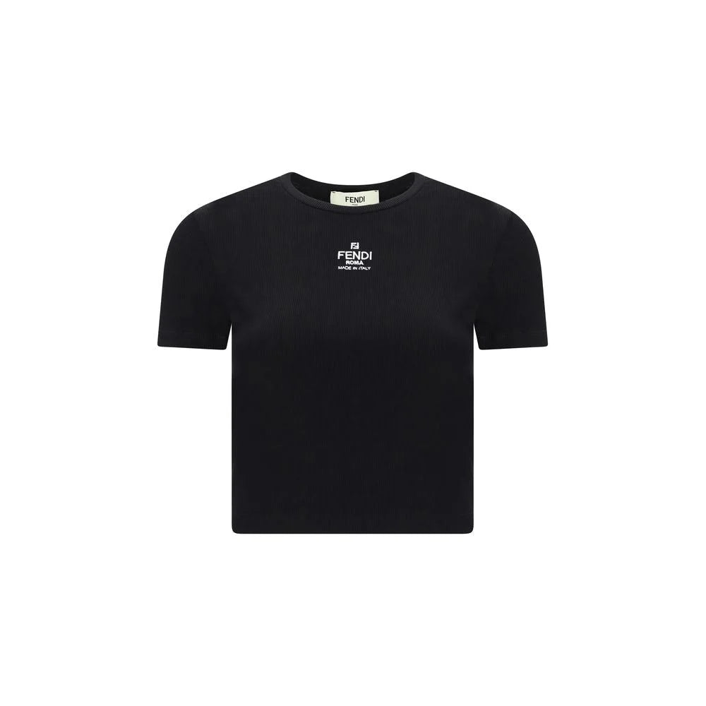 Fendi Black Cotton T-Shirt