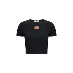 Fendi Black Cotton T-Shirt - M