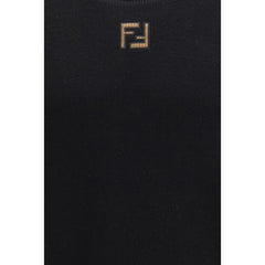 Fendi Black Fleece Wool Sweatshirt