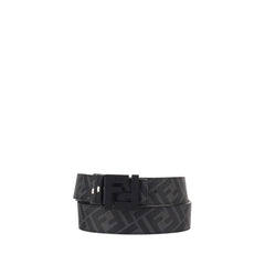 Fendi Black Leather Regular Belt