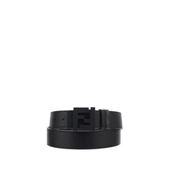 Fendi Black Leather Regular Belt