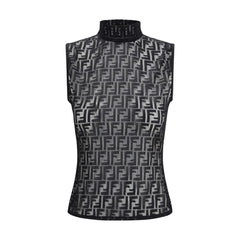 Fendi Black Polyamide Top - S